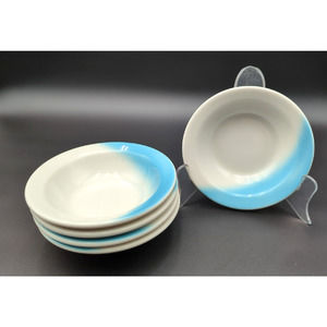 Jackson China Falls Creek PA White Blue Ombre Bowls Set of 5